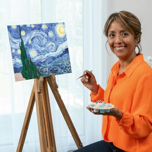 Ravensburger Van Gogh: مجموعة الطلاء بالأرقام الليلية المرصعة بالنجوم للبالغين - 23518 - فنون الرسم والحرف اليدوية للأعمار من 14 عامًا فما فوق in Saudi Arabia