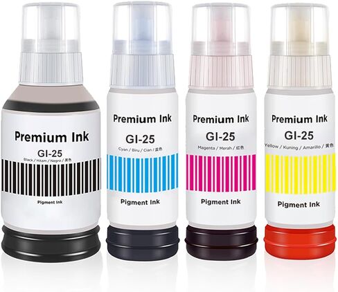 GI-26 Pigment Refill Bottle Ink Replacement for Canon GI-26 GI26 Ink Work for Canon PIXMA MegaTank GX3020 GX4020 GX5020 GX6020 GX6021 GX7020 GX7021 Printer (Black 135ml, CMY 70ml, 4-Pack) in Kuwait