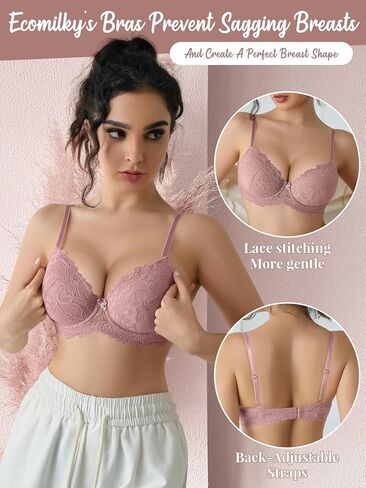 حمالة صدر يومية للنساء، 5 قطع من الدانتيل الرومانسي، حمالة صدر للنساء، ملابس داخلية يومية، للثدي الصغير مع مقاس قابل للتعديل in Kuwait
