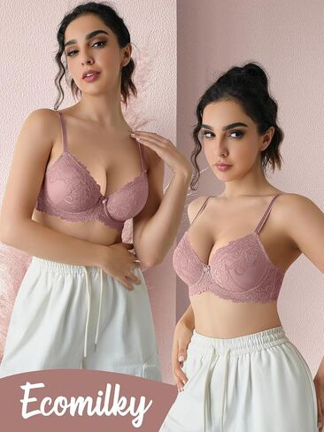 حمالة صدر يومية للنساء، 5 قطع من الدانتيل الرومانسي، حمالة صدر للنساء، ملابس داخلية يومية، للثدي الصغير مع مقاس قابل للتعديل in Kuwait