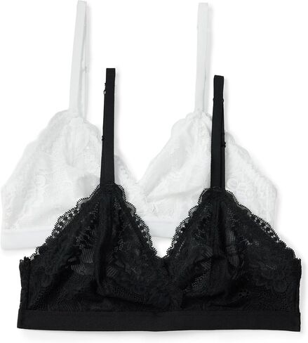 Amazon Essentials Womens Stretch Galloon Lace Unlined Triangle Bra in Saudi Arabia