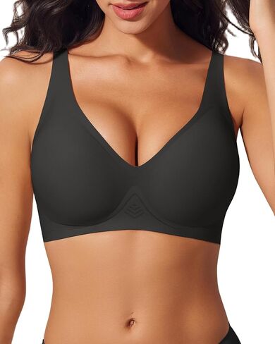 Push Up Bras for Women Wireless Deep V Sports Bra Seamless Comfort Bralette No Underwire Supportive Sexy Lift Bra in Saudi Arabia
