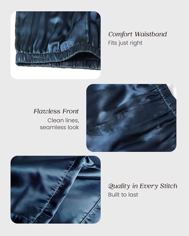 Men's 100% Mulberry Silk Boxer Shorts - 22 Momme Silk Luxury Breathable Sleep Shorts for Nightwear, Beach, Travel in Saudi Arabia