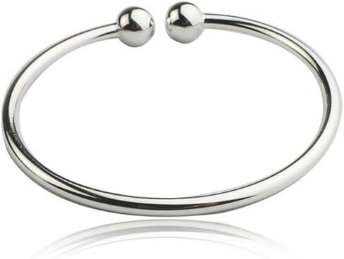 925 Silver Bangle Bracelets, Fashion Jewelry Simple Cuff Bangles for Women Mom Wife Valentine Mothers day Gift in Saudi Arabia