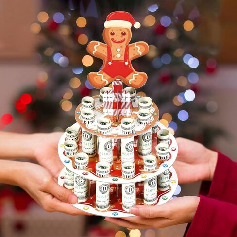 Christmas Money Holder for Cash Gift, Christmas Gifts Money Box Cash Cake for Christmas Gift Xmas Money Gift (Christmas Tree) in Kuwait