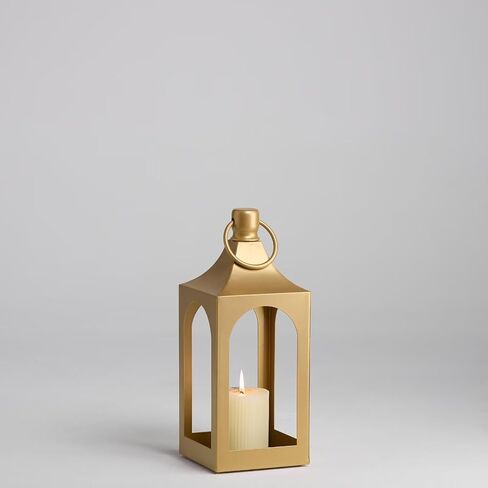 MOZEAL 25" Extra-Large Grace Spire Floor Lantern - Black Heavy Metal No Glass - Rust-Resistant, in/Out Use, for Fireplace/Patio/Entryway/Porch - Vers Event/Home - Vintage Holder for Pillar/LED Lights in Saudi Arabia