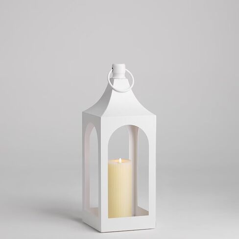 MOZEAL 25" Extra-Large Grace Spire Floor Lantern - Black Heavy Metal No Glass - Rust-Resistant, in/Out Use, for Fireplace/Patio/Entryway/Porch - Vers Event/Home - Vintage Holder for Pillar/LED Lights in Saudi Arabia