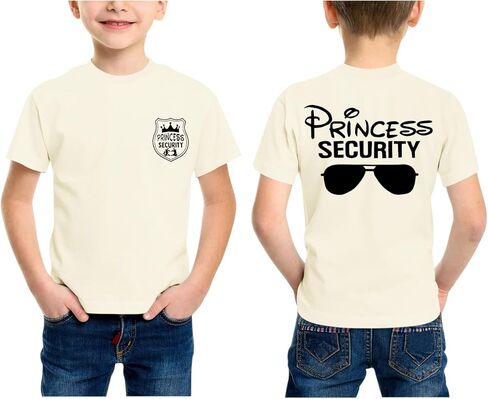 قميص فريق الأميرة للأمن للأولاد تي شيرت سحري للأطفال المملكة السحرية تي شيرت للأطفال الصغار في العطلات العائلية والعطلات in Kuwait