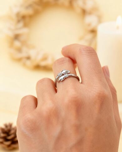 37JEWELRY خاتم عناق للابنة مع صندوق هدايا، حلقات من الفضة الإسترلينية بحجم قابل للتعديل مع رسالة في قلبي دائمًا، هدايا عيد ميلاد البنات من الأم والأب in Kuwait