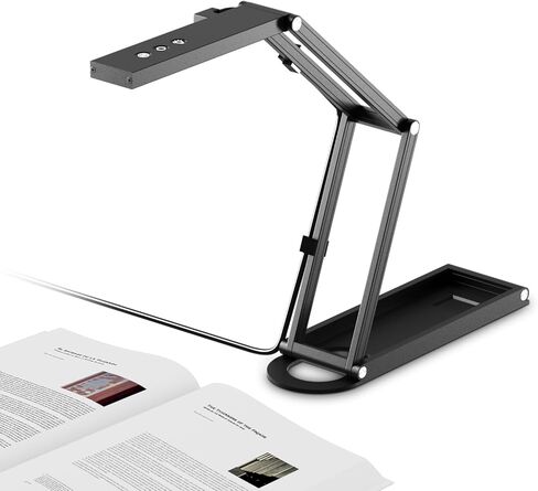 NetumScan 13MP Book Document Camera for Teachers, Multi-Language OCR Recognition by AI Technology, Foldable & Portable, Real-time Projection, Video Recording, Capture Size A3/A4, Only Windows in Kuwait