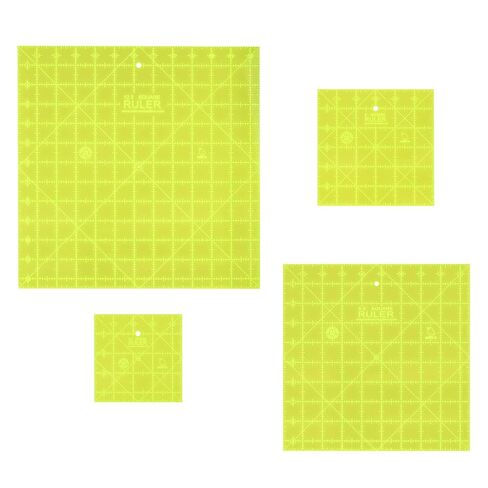 Missouri Star Acrylic Quilting Rulers | Set of Rectangular and Square Rulers for Sewing, Measuring and Cutting Quilt Fabric | Straight Edge Tools for Layer Cakes and Charm Pack Quilts, Green in Saudi Arabia