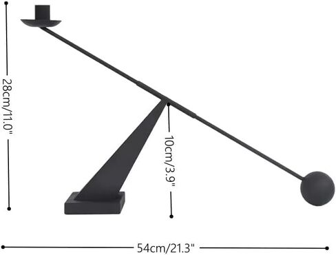 Black Metal Modern Candle Holder Candlestick Holders Decorative Candle Stand, Tapered Candle Holders (Not Included Candle) in Saudi Arabia