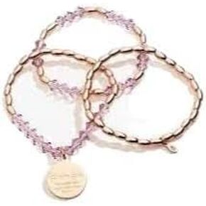 Alex and Ani AS20STGIL03SR، جيلمور جيرلز، مجموعة مطاطية مكونة من 3 قطع، ذهبي وردي لامع، أرجواني، سوار in Saudi Arabia