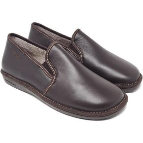 Nordikas 663- Noble Brown Leather Mens Mule Slippers in Saudi Arabia