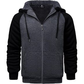 GEEK LIGHTING Hoodies for Men Heavyweight Fleece Sweatshirt - Full Zip Up Thick Sherpa Lined, Blue/Purple XXL in Saudi Arabia