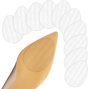 5 Pairs Non Slip Shoe Pads for High Heels, Clear Self-Adhesive Shoe Grips on Bottom of Shoes for Wedding Grass, Office Floor, Pumps and Stilettos, No Residue,Quickly Apply in Saudi Arabia