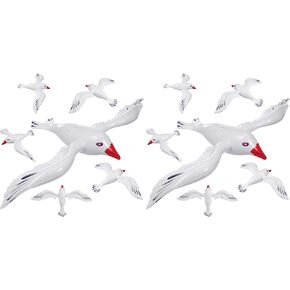 Toyvian Large Inflatable Seagulls 6pcs Jumbo Flying Seagull Toy Blow Up Sea Birds Balloons Seagull Ornaments Wedding Beach Pool Party Supplies in Kuwait