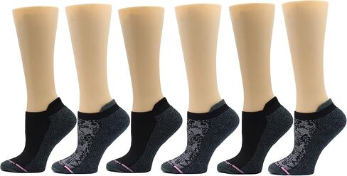Dr. Motion Womens Mens Low Cut Cushioned Breathable Compression Ankle Socks with Arch Support 6 Pairs in Saudi Arabia