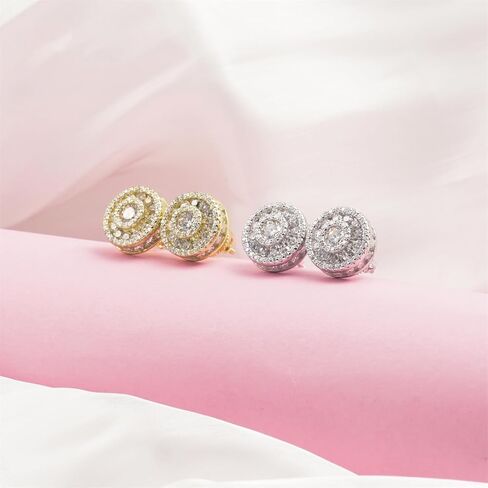 جولة S925 VVS مويسانيتي الاصطناعية الهيب هوب بلينغ خارج أقراط دائرية مجوهرات هدية عيد ميلاد مثالية لعيد الأم للرجال النساء الأقراط الفضية الأقراط الذهبية مجموعة الزفاف in Kuwait