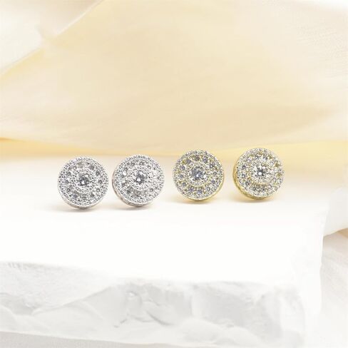 جولة S925 VVS مويسانيتي الاصطناعية الهيب هوب بلينغ خارج أقراط دائرية مجوهرات هدية عيد ميلاد مثالية لعيد الأم للرجال النساء الأقراط الفضية الأقراط الذهبية مجموعة الزفاف in Kuwait