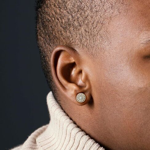 جولة S925 VVS مويسانيتي الاصطناعية الهيب هوب بلينغ خارج أقراط دائرية مجوهرات هدية عيد ميلاد مثالية لعيد الأم للرجال النساء الأقراط الفضية الأقراط الذهبية مجموعة الزفاف in Kuwait