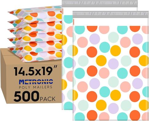 Metronic Poly Sailers 14.5x19 بوصة 50pc أكياس الشحن للملابس ، ومظاريف شحن شجاعة قوية للأعمال التجارية الصغيرة ، وأكياس البريد المقاومة للماء للشحن ، والأكياس البريدية التعبئة والتغليف الوردي القلب in Kuwait