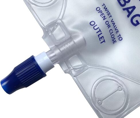 600 ML Urine Drainage Bag, Drainage w/Clear Bag, Nephrostomy Bag,with 24" Silicone Tube,Twist Drain Valve (4 Pack) in Saudi Arabia