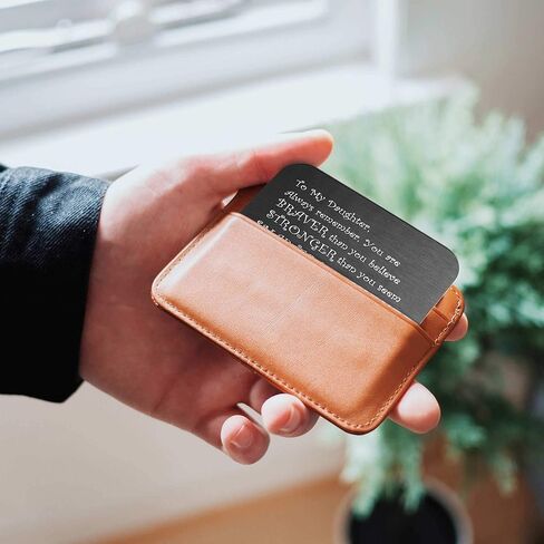 Dreambell Anodized Aluminum Fully Personalized Photo Text Custom Engraving Metal Wallet Mini Love Insert Message Note Card in Saudi Arabia