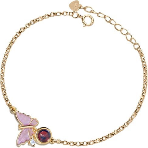 PERIMADE Custom Butterfly Bracelet with Picture Inside - Personalized Photo Projection Bracelet - Customized Text & Love in 100 Languages Sterling Silver Memory Bracelet Memorial Gift for Women in Kuwait