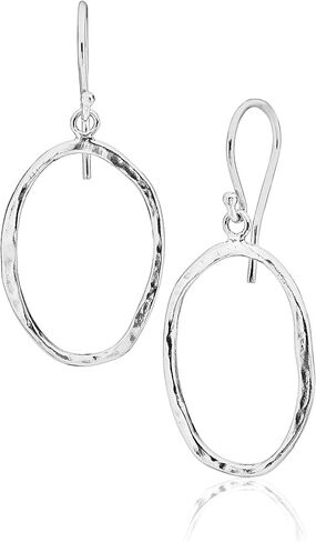 JEAN RACHEL JEWELRY 925 Sterling Silver Dangle Earrings for Women - Hoop Open Circle Vintage Design - Hypoallergenic, Lead & Nickel Free - Artisan Handcrafted Statement Earrings in Saudi Arabia