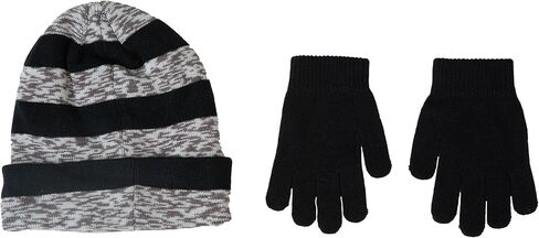Nike Dual Swoosh Beanie & Gloves 2-Piece Set – Black – One Size Fits All (8 – 20) in Saudi Arabia
