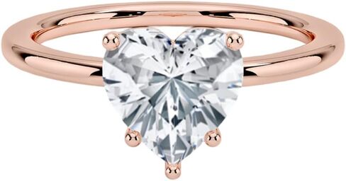 1 CT Lab Grown Diamond Solitaire Engagement Ring for Women | IGI Certified Wedding Diamond Promise/Anniversary Rings Gift for Her (F-G, VS2-SI1, 14K Solid White/Yellow/Rose Gold) in Kuwait