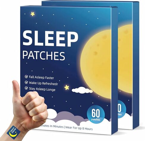 Sleep Patches for Adults Extra Strength, Natural Deep Sleep Patche with Melatonin & Valerian, Long-Lasting Night Comfort, Relax & Wake Up Refreshed, Easy to Use for Men & Women, 2 Box 120 Patches AA in Saudi Arabia