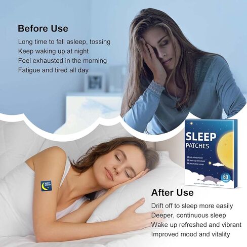 Sleep Patches for Adults Extra Strength, Natural Deep Sleep Patche with Melatonin & Valerian, Long-Lasting Night Comfort, Relax & Wake Up Refreshed, Easy to Use for Men & Women, 2 Box 120 Patches AA in Saudi Arabia