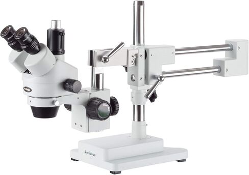 AMSCOPE SM-4T-80S-M المجهر التثريري التثريري التثريبي الرقمي ، و WH10X العدسة ، وتكبير 7x-45x ، وهدف تكبير 0.7x-4.5x ، وضوء حلقة LED 80-bulb ، وموزقة مزدوجة الذراع ، و 90 فولت-265V in Kuwait