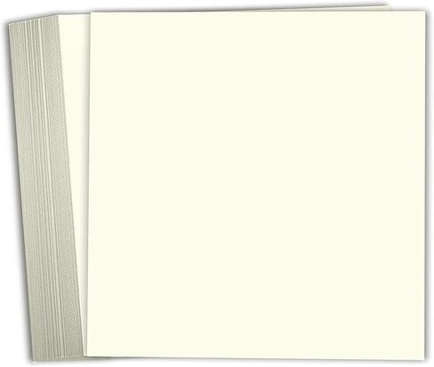 Hamilco Card Stock Scrapbook Paper 12x12 Cream Colored Cardstock 80lb Cover – 25 Pack in Kuwait