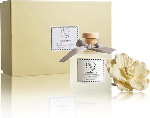 Reed Diffuser Sets, 6.76 Fl. Oz / 200ML Ceramic Diffuser Flower Gift Box, Home Reed Diffuser for Bathroom Office Bathroom Living Room Decor (Lavender White) in Saudi Arabia