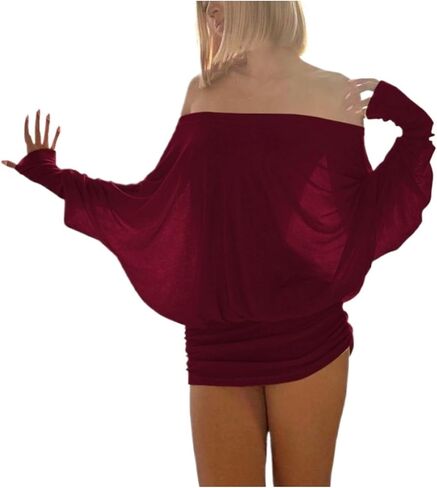 LRF Off The Shoulder Dress See Through Trendy Y2k Sexy Mini Slim Fit Casual Loungewear Dress in Saudi Arabia
