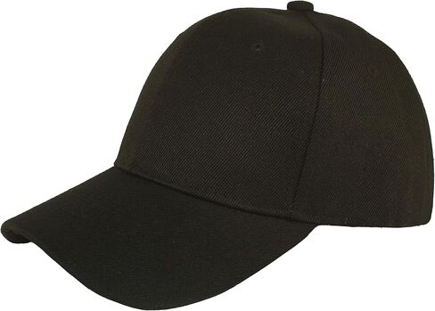 Plain Adjustable Velcro Baseball Cap (Black) in Saudi Arabia