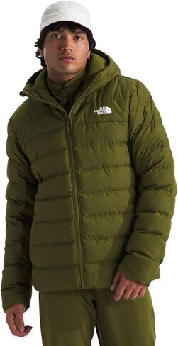 سترة رجالي بغطاء للرأس معزولة من The NORTH FACE Aconcagua (حجم قياسي وكبير)، أحمر ناري، مقاس XX-Large in Saudi Arabia