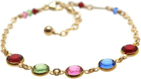 سوار الجدة مع أحجار الميلاد يصل إلى 10 من الفضة الإسترليني أو الذهب عيار 14 قيراط مملوء هدية عيد الأم للأم للجدة هدايا جوهرة الميلاد للأم والجدة مجوهرات مخصصة مايو نوفمبر يونيو أغسطس سبتمبر ديسمبر توباز الزركون العقيق in Kuwait