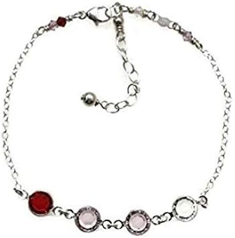 سوار الجدة مع أحجار الميلاد يصل إلى 10 من الفضة الإسترليني أو الذهب عيار 14 قيراط مملوء هدية عيد الأم للأم للجدة هدايا جوهرة الميلاد للأم والجدة مجوهرات مخصصة مايو نوفمبر يونيو أغسطس سبتمبر ديسمبر توباز الزركون العقيق in Kuwait