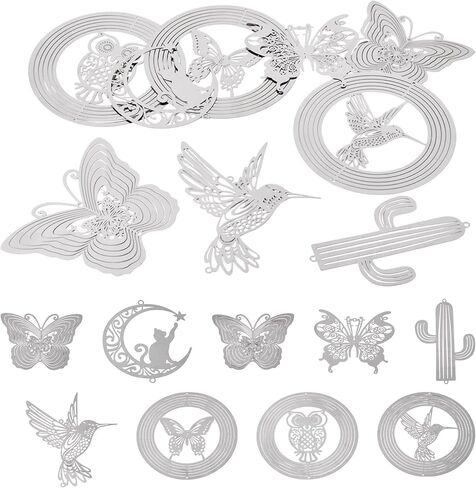 Silver Filigree Flower Charms Stainless Steel Hollow Flower Pendants Etched Metal Embellishments Round Heart Metal Charms for DIY Necklace Earring Jewelry Making in Saudi Arabia