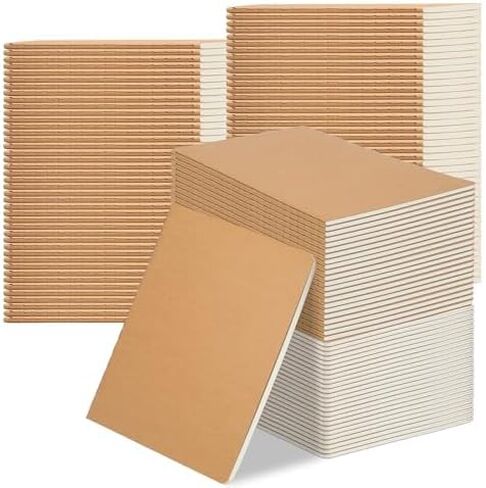 60 Packs Kraft Small Blank Notebooks, Unlined Mini A6 Journals Bulk, Blank Notepads for Kids Students School Office, Traveler Sketching, Drawing, Writing Supplies, 5.5" x 4", 30 Sheets/60 Pages in Saudi Arabia