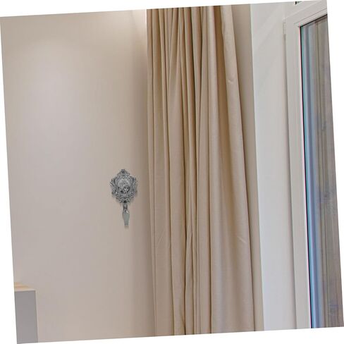 2Pcs Vintage Rose Pattern Zinc Alloy Curtain Holdbacks Tieback Hooks Black Decorative Drapery Tiebacks for Home and Nursery Window Treatments in Saudi Arabia