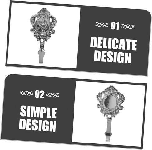 2Pcs Vintage Rose Pattern Zinc Alloy Curtain Holdbacks Tieback Hooks Black Decorative Drapery Tiebacks for Home and Nursery Window Treatments in Saudi Arabia