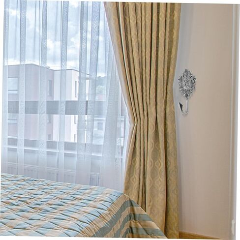 2Pcs Vintage Rose Pattern Zinc Alloy Curtain Holdbacks Tieback Hooks Black Decorative Drapery Tiebacks for Home and Nursery Window Treatments in Saudi Arabia