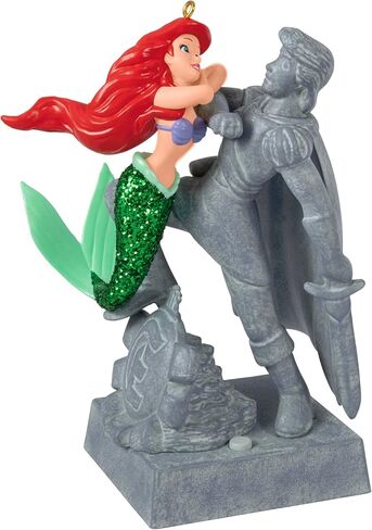 Hallmark Keepsake Christmas Ornament 2025, Disney The Little Mermaid Ariel and The Prince with Sound, Gifts for Disney Fans in Kuwait