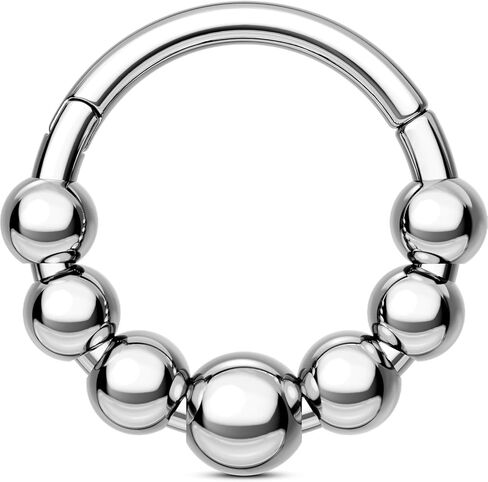 OUFER Septum Rings 16G Surgical Steel Septum Jewelry, Niche Design Septum Nose Rings, Hinged Segment Helix Cartilage Daith Piercing Jewelry For Women Men in Saudi Arabia