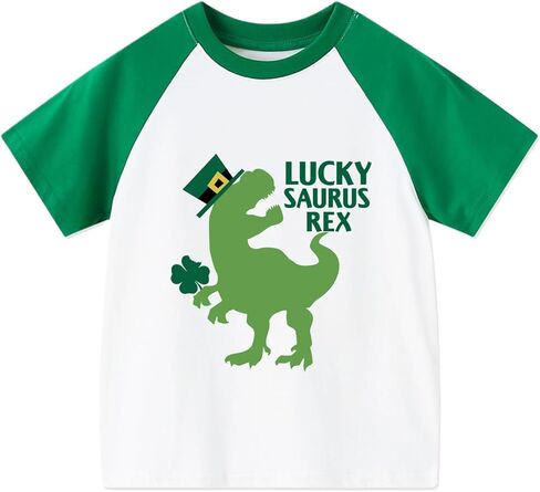 Toddler St Patricks Day Shirt Boys Girls Green Lucky Shamrock Clover Tees Kids Short Sleeve Saint Patrick's Tee Tops 2-7T in Saudi Arabia